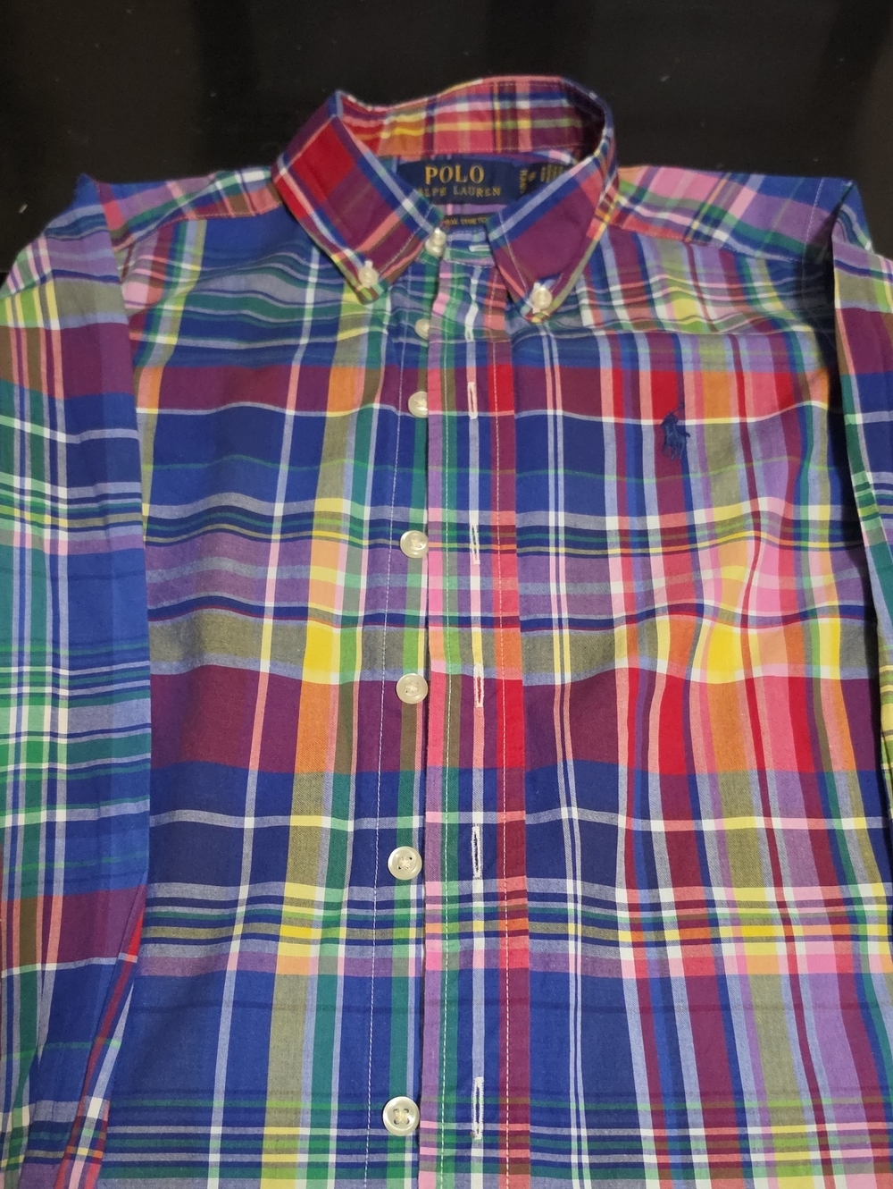 Polo by Ralph Lauren Multicolor Plaid Button-Down Shirt - Blue/Red/Green/Yellow